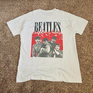 The Beatles 90s T-Shirt Vintage Band Tee Trevco Sportswear White